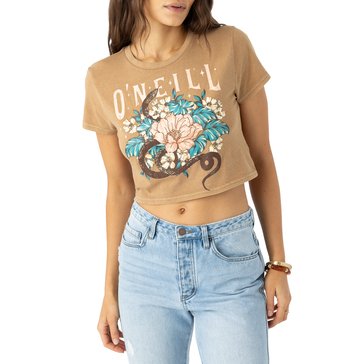 O'Neill Women's Solstice Snake Crop Graphic Tee