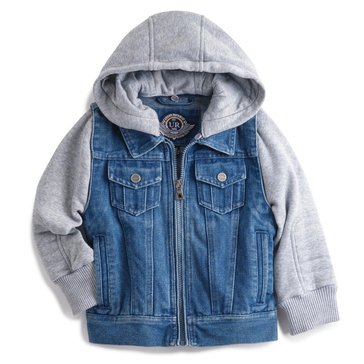 Urban Republic Infant Boys' Hooded Denim Shirt Jacket