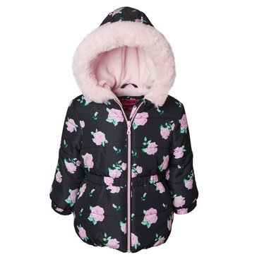 Wippette Infant Girls' Rose Quilted Puffer Jacket