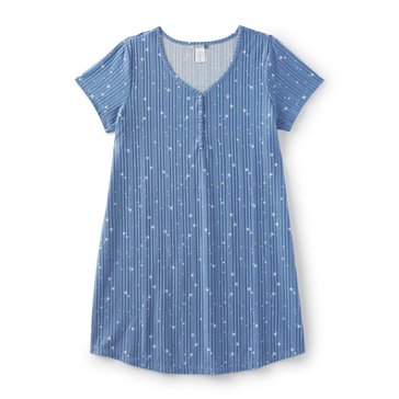 Yarn & Sea Women's Star V- Neck Henley Nightshirt