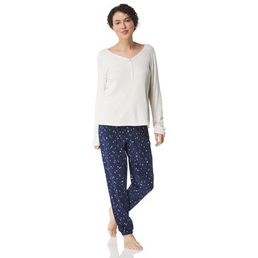 Yarn & Sea Women's V-Neck Long Sleeve Sleep Tee