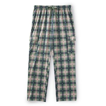 Yarn & Sea Women's Plaid Heart Cargo Sleep Pant