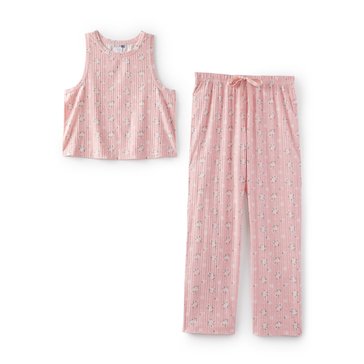 Yarn & Sea Women's Floral Hacci Rib Sleep Set