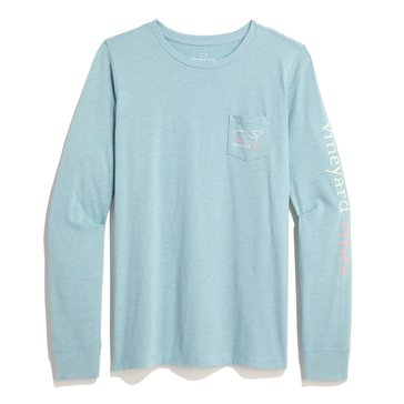 Vineyard Vines Women Burgee Whale LS Dunes Tee