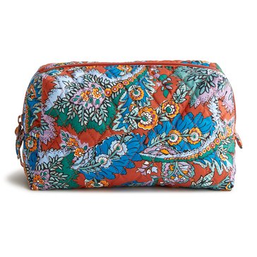 Vera Bradley Flowers Feathers Medium Cosmetic