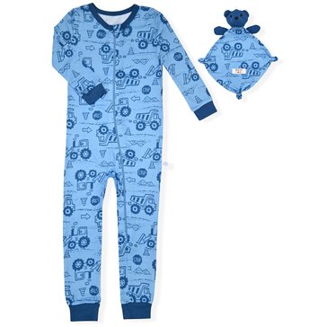 Sleep On It Infant Boys' Coverall with Blanket Buddy