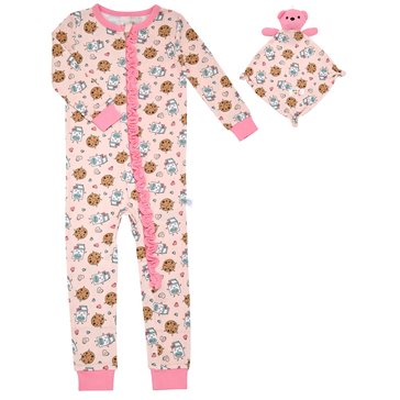 Sleep On It Infant Girls' Coverall with Blanket Buddy