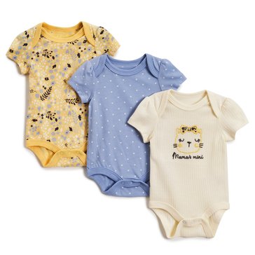 Wanderling Baby Girls' Bodysuits 3-Pack