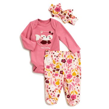 Wanderling Baby Girls' 3-Piece Layette Set