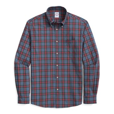 Brooks Brothers Men's Plaid Friday Pattern Woven Shirt