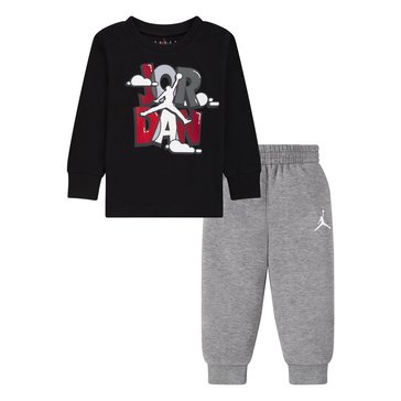 Jordan Baby Boys' Lil Champ Long Sleeve Tee Set