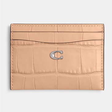 Coach Embossed Croc Essential Card Case