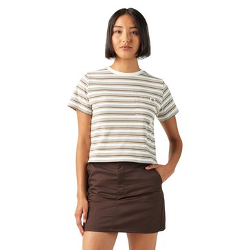 Dickies Women's Short Sleeve Boyfriend Stripe Tee