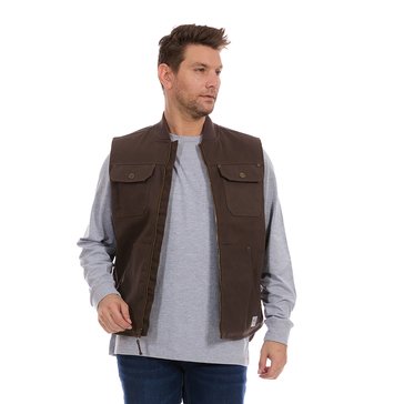 Bass Creek Men's Duck Canvas Sherpa Lined Vest