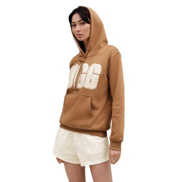 Ugg Women's Rey Uggfluff Logo Pullover Fleece Hoodie