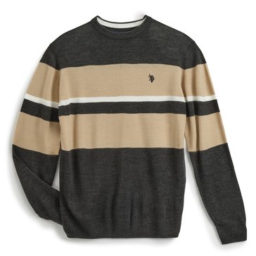 US Polo Assn. Men's Engineered Striped Crew Sweater