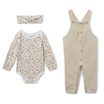 Wanderling Baby Girls' Overall Set