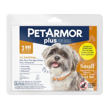 PetArmor Plus Flea And Tick Prevention For Small Dogs 5-22 lbs