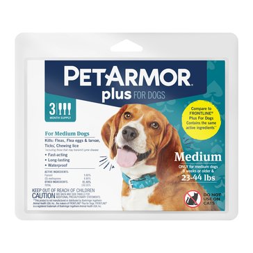 PetArmor Plus Flea And Tick Prevention For Medium Dogs 23-44 lbs