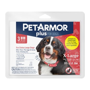 PetArmor Plus Flea And Tick Prevention For X-Large Dogs 89-132 lbs