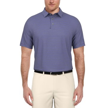 PGA Tours Men's Short Sleeve Heather Stripe Feeder Polo