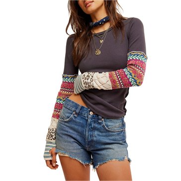 Free People Women's All In Cuff Thermal Tee