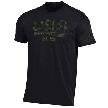 Under Armour Men's Freedom 24 USA Stars Navy Perf Cotton Tee