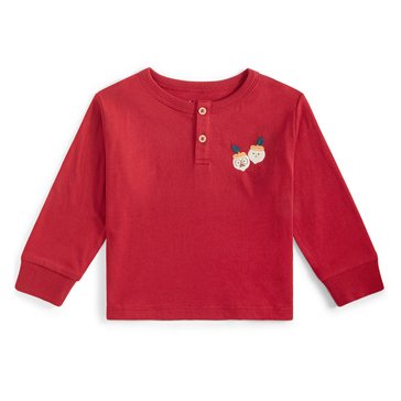 Wanderling Baby Boys' Long Sleeve Acorn Jersey Henley Top