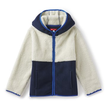 Liberty & Valor Toddler Boys' Color Block Sherpa And Fleece Zip Up Jacket