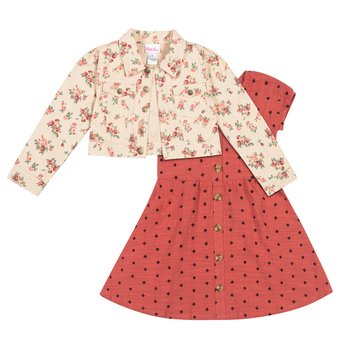 Little Lass Toddler Girls' Floral Jacket Dress Sets