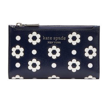 Kate Spade New York Morgan Daisy Dot Embossed Saffiano Leather Small Slim Bifold Wallet