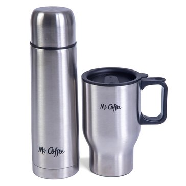 Mr Coffee Javelin 2-Piece Thermos and Travel Mug Gift Set