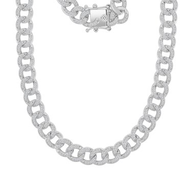 Cuban Pave CZ Chain Necklace