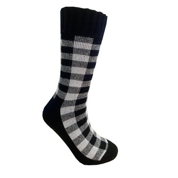 Legale Men's Buffalo Check Cabin Slipper Socks