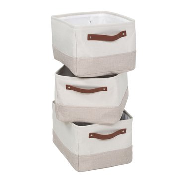 Honey Can Do Canvas Storage Bins Set of 3