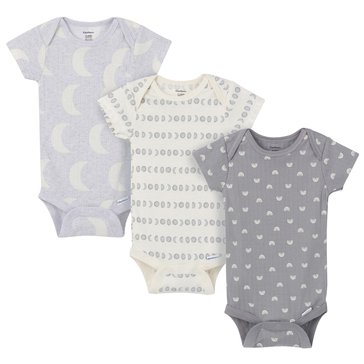 Gerber Baby Neutral Grey Bodysuits 3-Pack