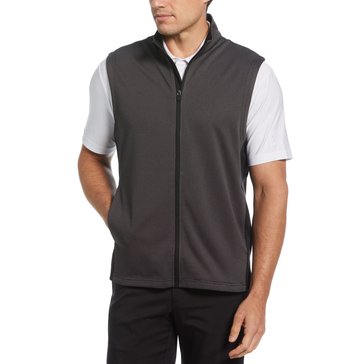 PGA Tour Men's Full Zip Micro Jacquard Vest