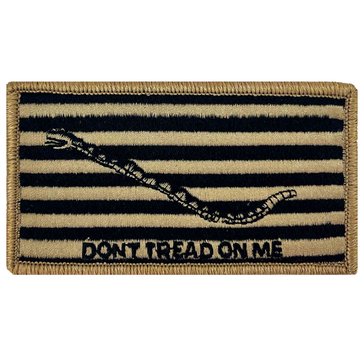 Vanguard 2.2X4 2POC FRV Dont Tread On Me Flag with Hook, Khaki