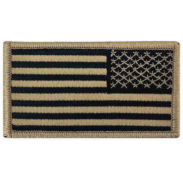 Vanguard 2.2X4 2POC FRV Reverse US Flag with Hook, Khaki