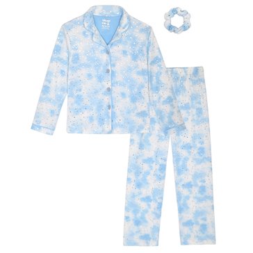 Sleep On It Big Girls' Foil Minky Pajama Coat Sets