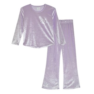 Sleep On It Big Girls' Foil Velour Sleep Sets