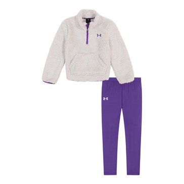 Under Armour Toddler Girls' 1/4 Zip Minky Legging Sets