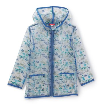 Liberty & Valor Toddler Boys' Clear Dino Raincoat