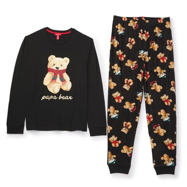 Sleepy Nites Family Men's Teddy Bear Sleep Set