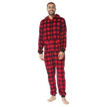 Sleepy Nites Family Men's Plaid Onesie