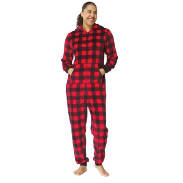 Sleepy Nites Family Women's Plaid Onesie