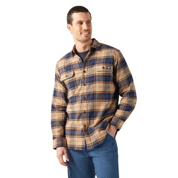 Dickies Men's Flex Plaid Long Sleeve Midweight Flannel Shirt