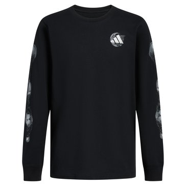 Adidas Big Boys' Sport Morph Heather Long Sleeve Tee