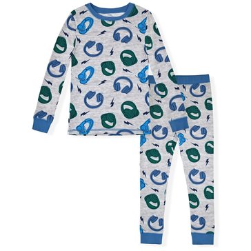 Sleep On It Big Boys' Long Sleeve Headphones Tight Fit Sleep Set 2-Piece 