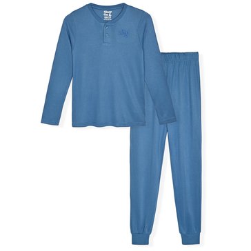 Sleep On It Big Boys' Long Sleeve Z's Haccit Top And Joggers 2-Piece Sleep Set